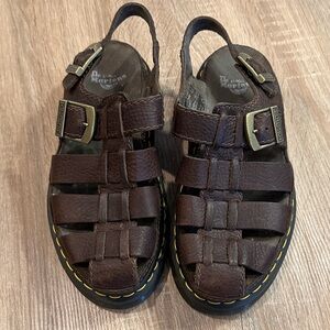 Dr. Martens Fisherman Brown Leather  Sandals Size 7